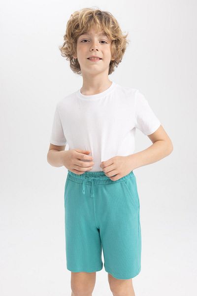 DeFacto Boy's Elastic Waist Pike Basic Straight Bermuda Shorts Z5290A623Sm