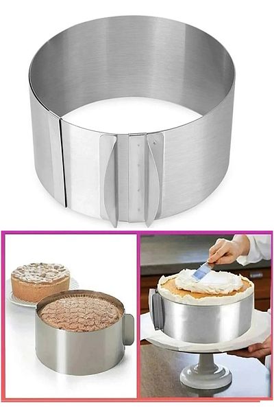 Bayev Pastry Supplies Oval Adjustable Pastry Cake Sponge Mold Adjustable Round Circle Pastry Maker