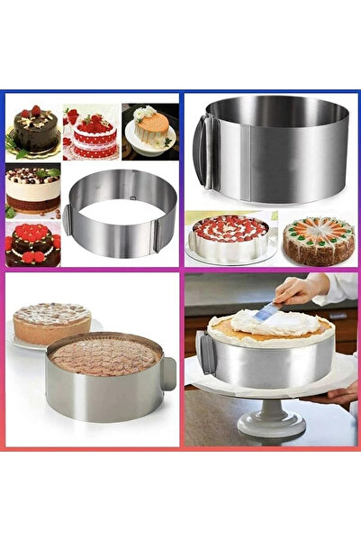 Bayev Pastry Supplies Oval Adjustable Pastry Cake Sponge Mold Adjustable Round Circle Pastry Maker