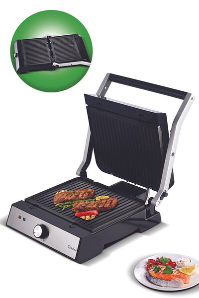 Kiwi Ksm-2448 Inox Grill and Toaster - Stainless Steel, Removable Plate, Grill