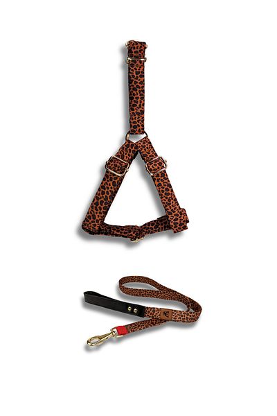 UTDpet Leopard Patterned Dog Chest Collar and Travel Set