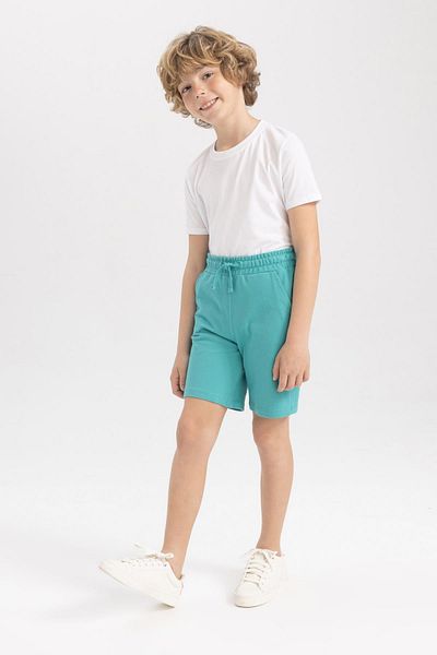 DeFacto Boy's Elastic Waist Pike Basic Straight Bermuda Shorts Z5290A623Sm