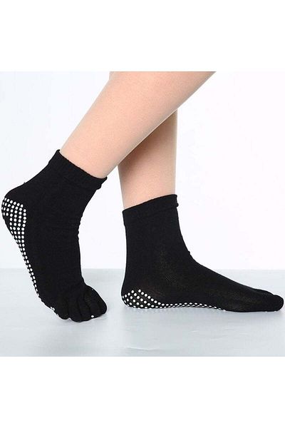 ALMİŞ 3 Ζεύγη Yoga & Pilates, Barre, Dance Socks-μαύρο-γκρι-μωβ