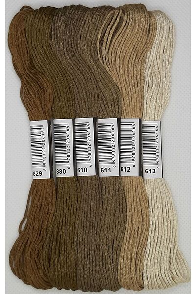ALMİŞ 6 Pieces Cross Stitch 8 Meters 6 Layers Different Colors Cross Stitch Embroidery Rococo Thread-829 613