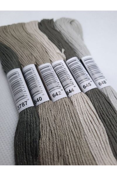 ALMİŞ 6 Pieces Cross Stitch 8 Meters 6 Layers Different Colors Cross Stitch Embroidery Rococo Thread-3787 648