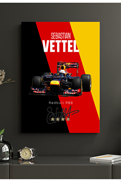Genel Markalar Sebastian Vettel Formula F1 33x48 Poster Duvar Posteri Çift Taraflı Bant Hediye