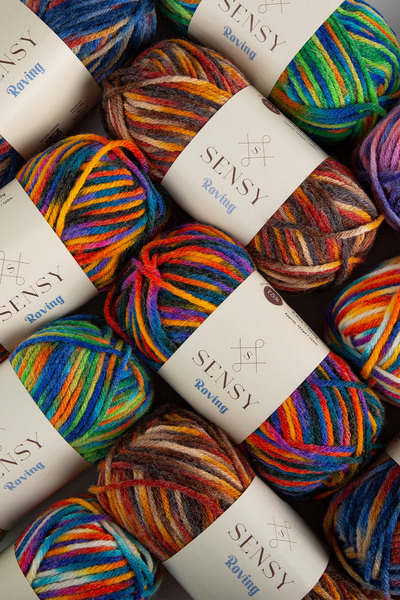 SENSY Преміум ровінг ручна пряжа Вовняна пряжа Шарф Шапка Пряжа для кофти Пряжа для палантину Пряжа для кардигану Синя