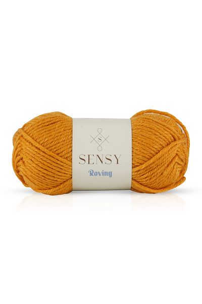 SENSY Premium Roving Hand Knitting Yarn Scarf Beanie Yarn Wool Yarn Sweater Poncho Yarn Cardigan Yarn Mustard