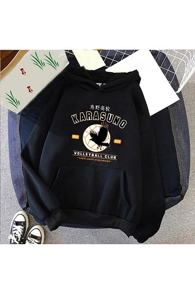 DWN WEAR Haikyuu Karasuno Hooded Sweatshirt