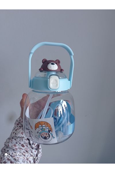 suluk plastik زجاجة مياه تيدي بير مع زجاجة مياه تيدي بير مع شكل تيدي بير، 1000 مل