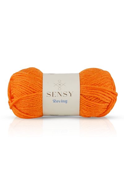 SENSY Premium Roving Hand Knitting Yarn Scarf Beanie Yarn Wool Yarn Sweater Poncho Yarn Cardigan Yarn Wool Yarn Orange