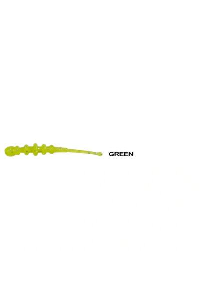 RYUJI Tipsy Worm 5.8cm Lrf Silikon Yem (12 ADET) Green Uv