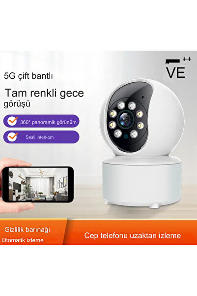 qasul 1080P 5G Destekli Hareket Algılama Nesne Takip Sensörlü Kablosuz Gece G...