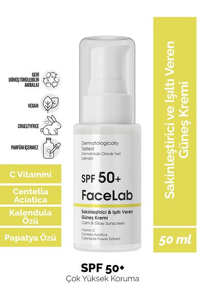 FaceLab Calming Sunscreen with Vitamin C and Centella - SPF 50+ 50 ml