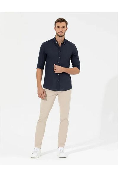 Pierre Cardin Μακρυμάνικο πουκάμισο Navy Blue Slim Fit G021GL004.000.1622602