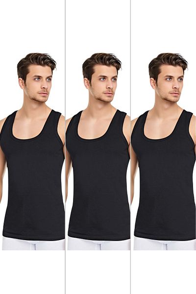 CENNETOĞLU Men's White 100% Cotton Combed Athlete Economical 3 Pack