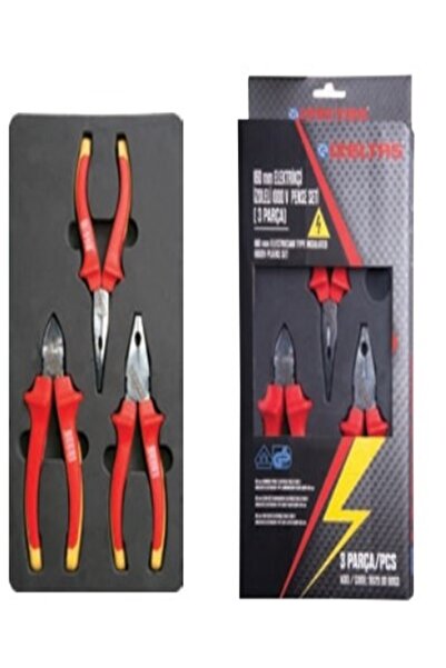 İzeltaş 1000V İzoleli Elektrikçi Seti (3 Parça) 160 mm