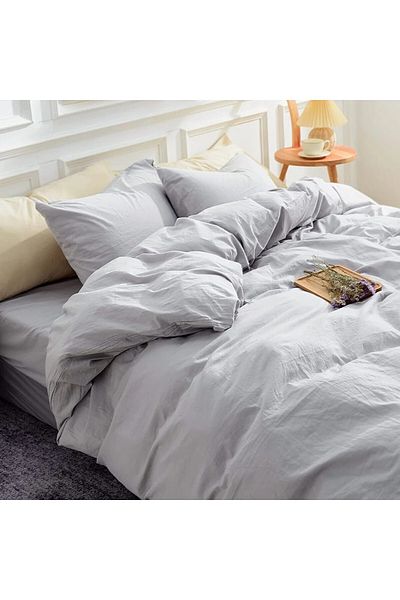 Soft Colours طقم غطاء لحاف فردي Ranforce 160x220 بلون سادة