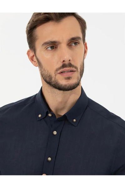 Pierre Cardin Синя сорочка Slim Fit з довгими рукавами G021GL004.000.1622602