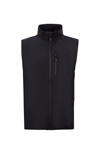 2AS Vestă unisex Wayne din lână merinos neagră