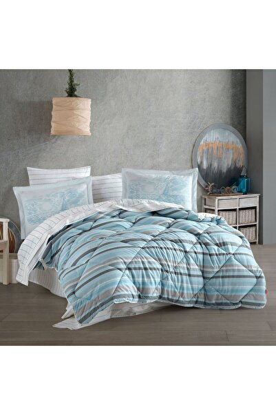 Hobby Talisa Aqua - Poplin Çift Kişilik Uyku Seti