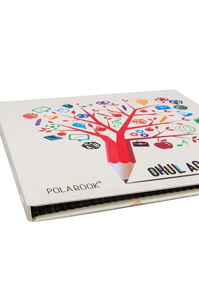 POLABOOK School Tree Figured with White Pen Cream Design Yourself Memory Book and Photo Album
