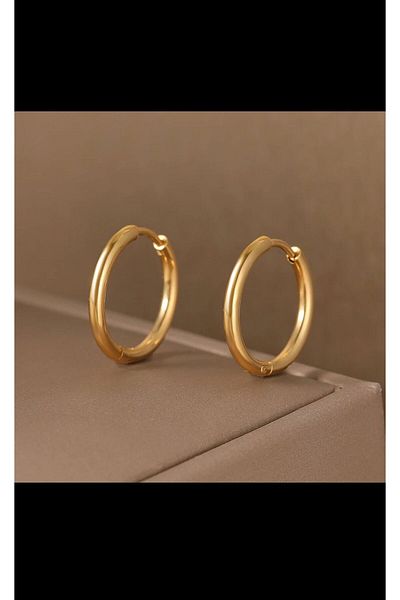 Arescollection 316l surgical steel medium size steel men's women's ring earrings
