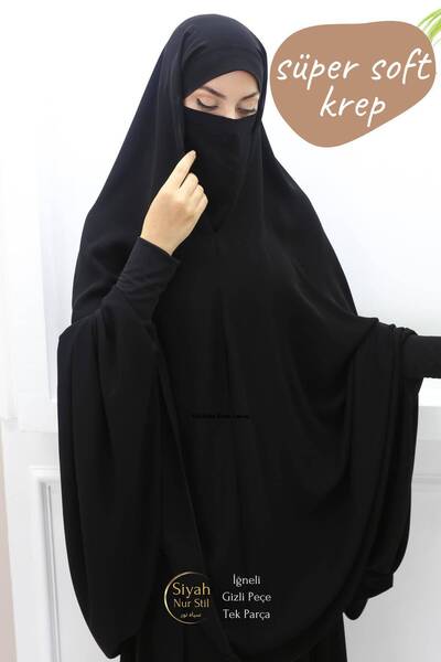 SİYAH NUR Σεντόνι μονοκόμματο Super Soft Crepe με κρυφή φύλακα με βελόνα