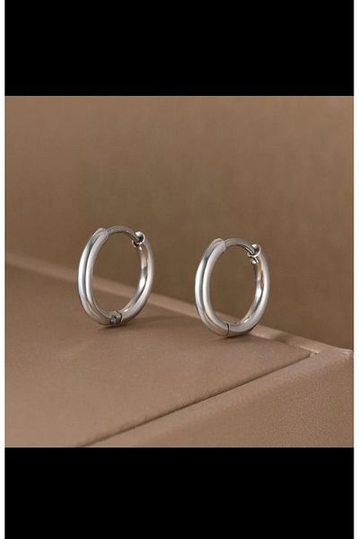 Arescollection 316l surgical steel medium size steel men's women's ring earrings