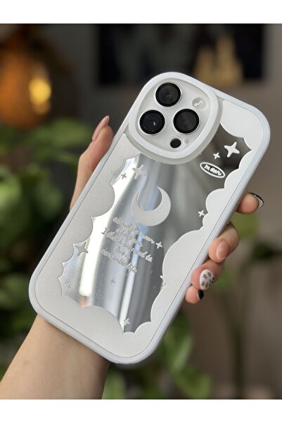 Go Aksesuar Iphone 15 PROMAX Aynalı Tasarımlı Kenarları Silikon Kılıf