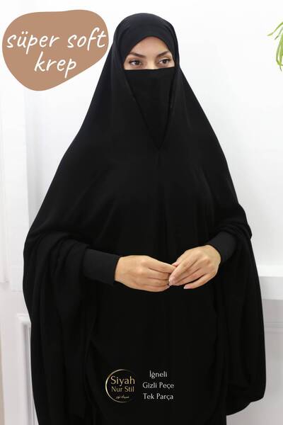 SİYAH NUR Σεντόνι μονοκόμματο Super Soft Crepe με κρυφή φύλακα με βελόνα