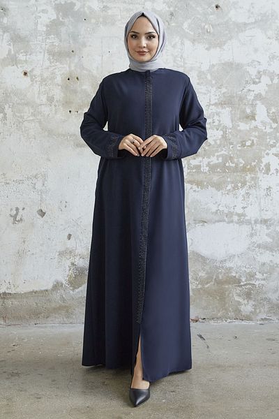 InStyle Ferace με λεπτομέρεια πέτρινη ρόμπα - Navy Blue