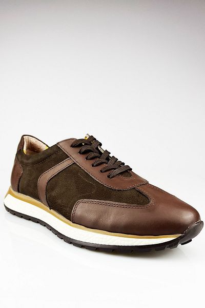 LUSIVE Brown 100% Genuine Leather Comfortable Men's Casual Shoes