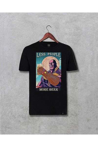 Pisa Art Унисекс тениска с щампа Thanos Less People