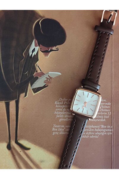 Ricardo Minimal Bordo - Kahverengi Deri Kayışlı Kadın Kol Saati