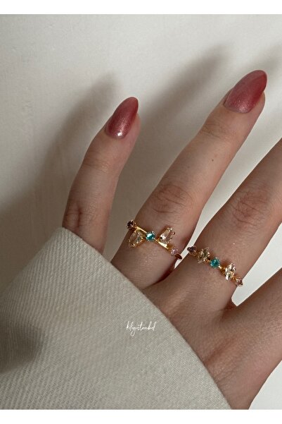 KİLİGİSTANBUL 2'Lİ MİNİMAL, RENKLİ YÜZÜK