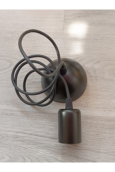 Genel Markalar E27 SİYAH DUY KILIFLI 1 METRE SARKIT TESİSAT