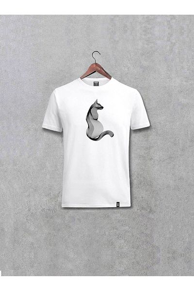 Pisa Art Μπλουζάκι Unisex με στάμπα ζώων με ειδική μίνιμαλ σχεδίαση Cat Cat