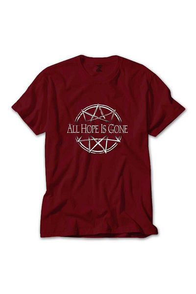 Z zepplin Κόκκινο T-shirt Slipknot All Hope Is Gone