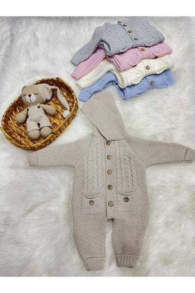 Home (with Booties Gift) Littleland Pocket Knitwear Baby Romper