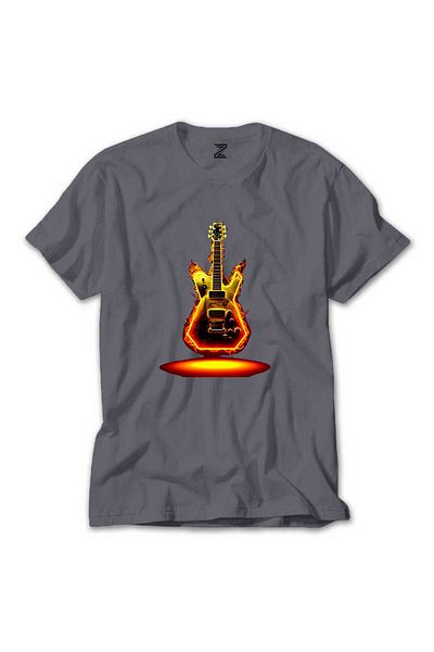 Z zepplin Μπλουζάκι Electro Guitar Fire Grey