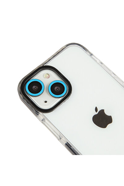 Casen iPhone 13 Uyumlu Mavi Fosforlu Kamera Lensi Koruyucu
