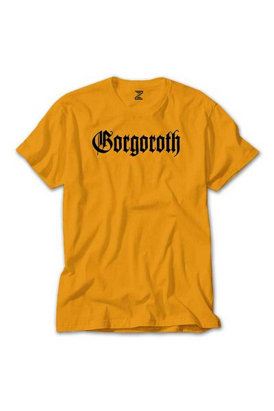 Z zepplin Κίτρινο T-shirt με κείμενο Gorgoroth