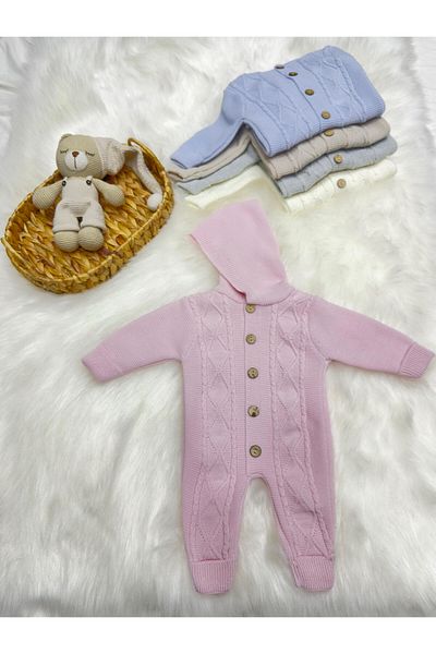 Home LITTELAND BAKLAVA KNITTED HOODED KNIT JUMPSUIT
