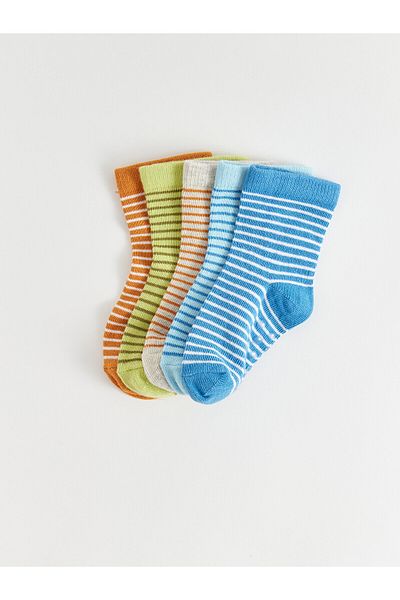LC Waikiki LCW baby Striped Baby Boy Socks 5-Piece