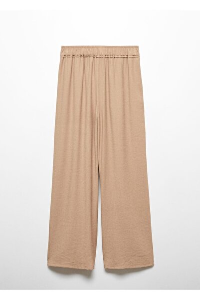 MANGO Woman Beli lastikli dökümlü pantolon