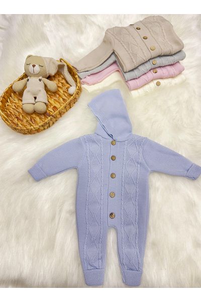 Home LITTELAND BAKLAVA KNITTED HOODED KNIT JUMPSUIT