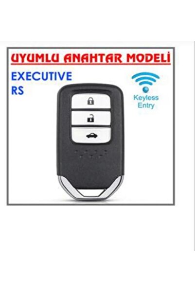 EBG İSTANBUL Carcasa pentru telecomandă NANO de înaltă calitate pentru Honda HR-V 3 butoane Culoare gri