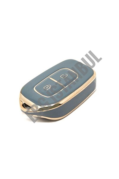 EBG İSTANBUL Husa pentru telecomandă NANO de înaltă calitate pentru Renault Dacia 2 butoane Culoare gri