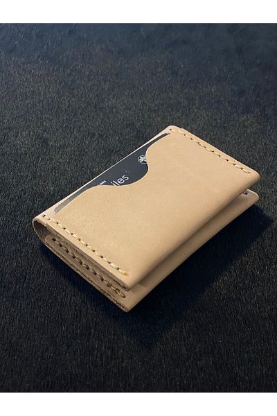 MAT Deri Minimalist Card Holder Genuine Leather Handmade 6 Cards And Coin Purse